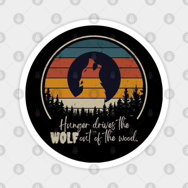 WOLF in the Woods Silhouette Magnet by ColorShades